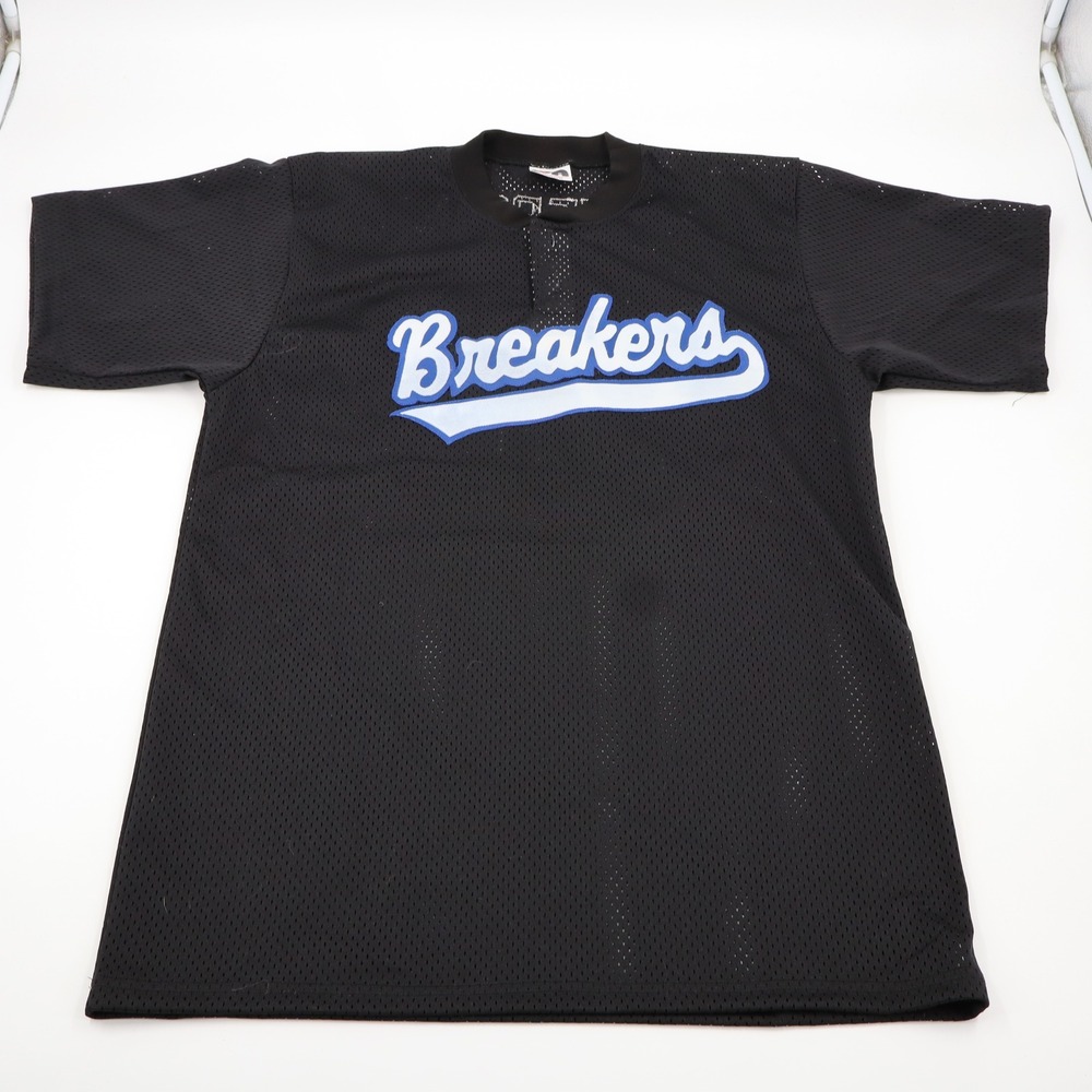 Don Alleson Athletic Breakers Baseball Jersey Mens L Black Silverstein 19‎ USA